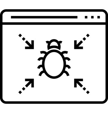 Virüsten koruma sistemi vektör simgesi