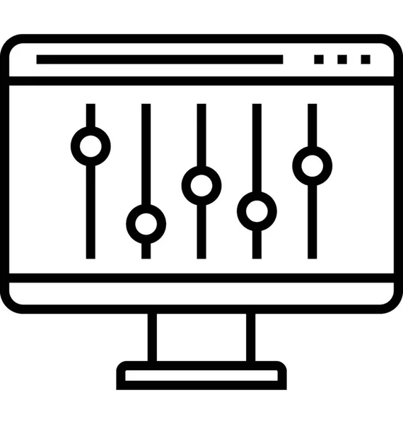 Het Pictogram Van Vector Van Lijn Van Het Besturingselement — Stockvector