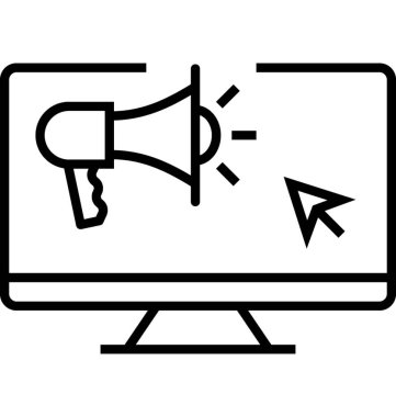 Reklam kampanyası vektör simgesi