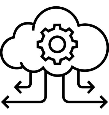 Bulut yönetimi vektör simgesi