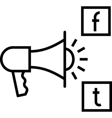 Sosyal Pazarlama vektör simgesi