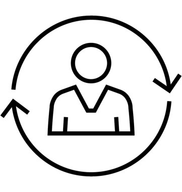 Geri dönen ziyaretçi vektör simgesi