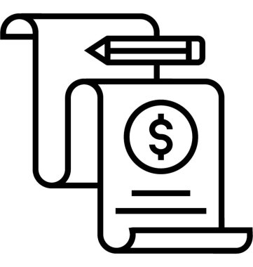 Makale vektör simge ödenen