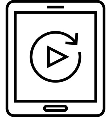 Canlı akış vektör simgesi