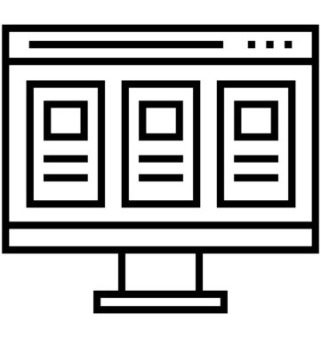 Eşit yükseklik sütun vektör simgesi