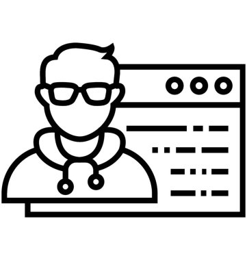 Geliştirici portföy vektör simgesi