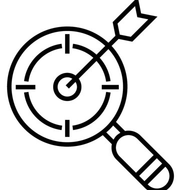 Hedef pazarlama vektör simgesi