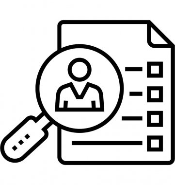 Vaka çalışması vektör simgesi