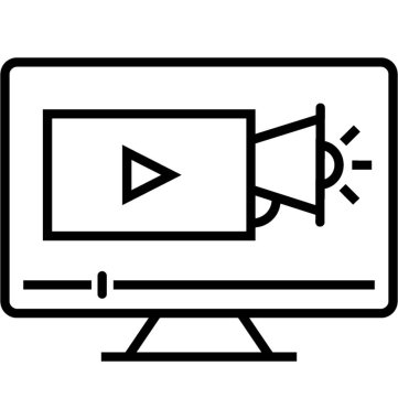 Viral pazarlama Video vektör simgesi