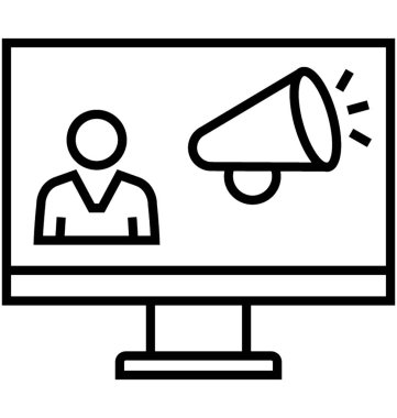 Ünlü reklam vektör simgesi