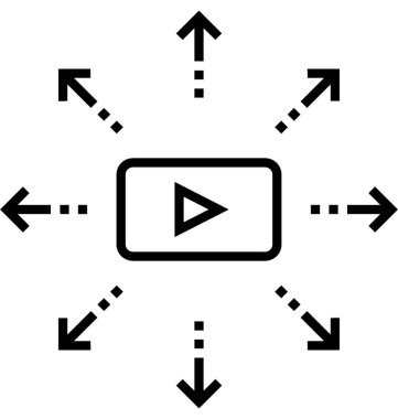 Viral pazarlama Video vektör simgesi