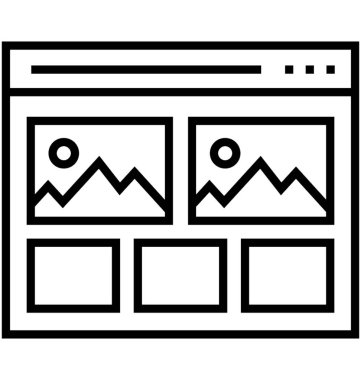 Fotoğrafçılık sitesi vektör simgesi