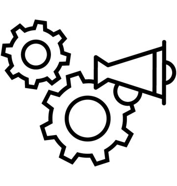 Reklam yönetimi vektör simgesi