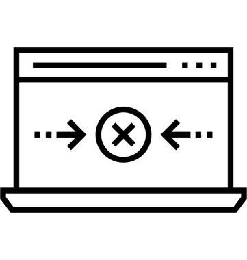 Bağlantı hata vektör simgesi