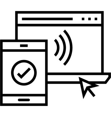 Uzaktan erişim vektör simgesi