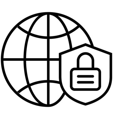 Ağ koruma vektör simgesi