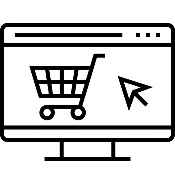 Comercio Electrónico Sitio Web Vector Icono — Vector de stock