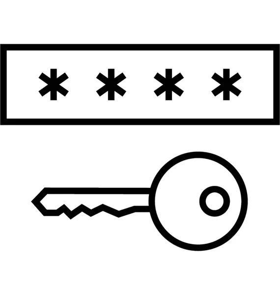 Encryption Key Vector Icon — Stock Vector