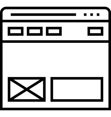 Yapışkan menü vektör simgesi