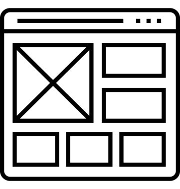 Zaman çizelgesi düzeni vektör simgesi