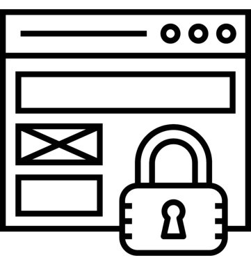 Kilit sayfa vektör simgesi