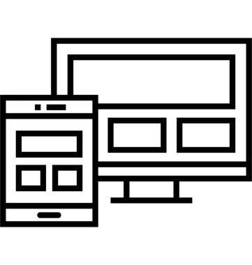 Adaptif düzen vektör simgesi