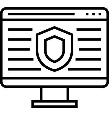 Virüsten koruma korumalı vektör simgesi