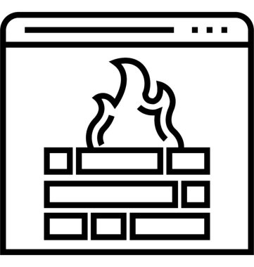 Yangın duvarı vektör simgesi