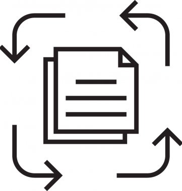 Dosya Exchange vektör simgesi