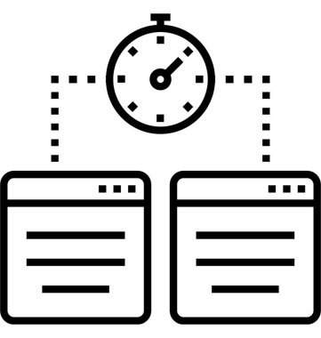 Yük testi vektör simgesi