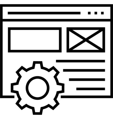 Sayfa Optimizasyonu vektör simgesi