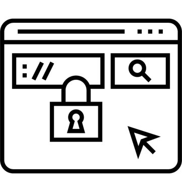 HTTPS satırı vektör simgesi