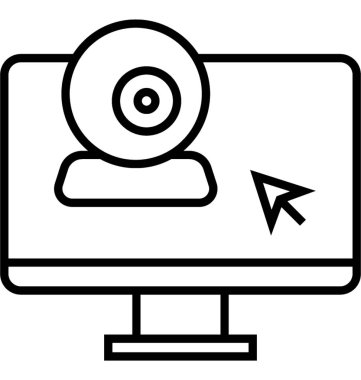 Webcam erişim vektör simgesi