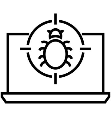 Malware kaldırma vektör simgesi