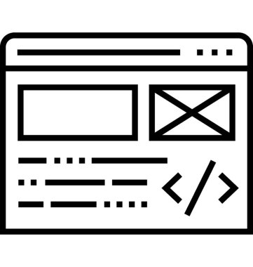 Kodlama şablonları vektör simgesi