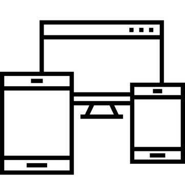 Duyarlı tasarım vektör simgesi