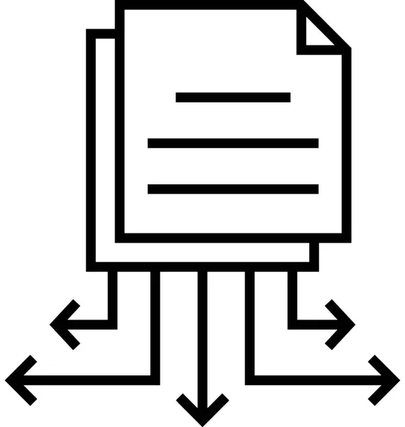 Contenuto Outline Icona Vettoriale — Vettoriale Stock