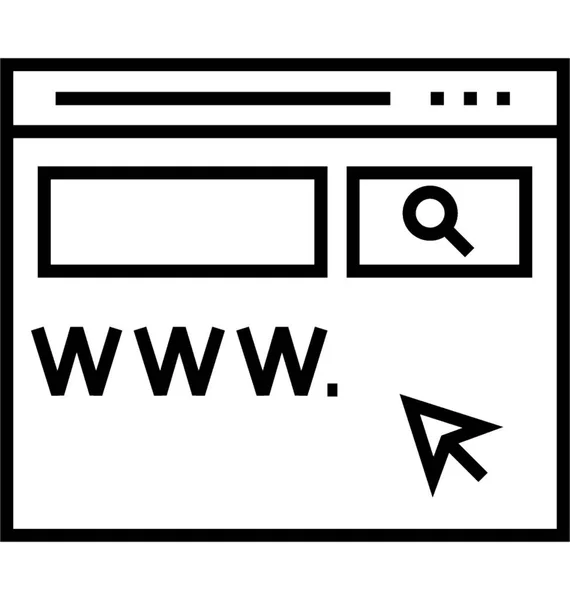 Webstedets Url Vektorikon – Stock-vektor