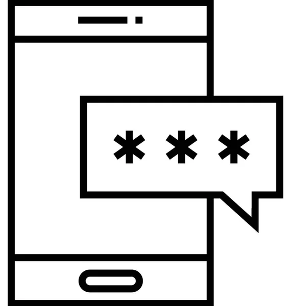 Icono Vector Contraseña Una Vez — Archivo Imágenes Vectoriales