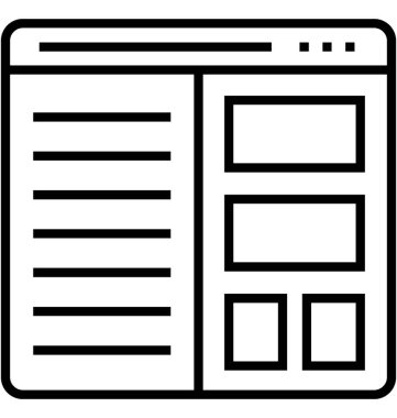 Bölünmüş ekran düzeni vektör simgesi