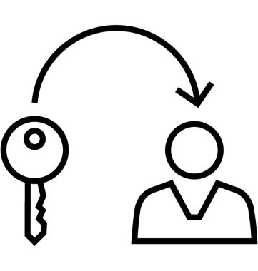 Simetrik şifreleme vektör simgesi