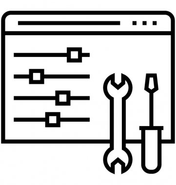 Web sitesi bakım vektör simge