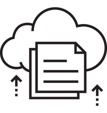 Dosyalar vektör simgesi yükle