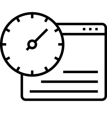 Sayfa performans vektör simgesi