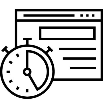 Sayfa hızı vektör simgesi