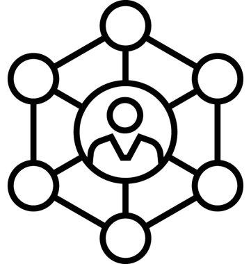 Sosyal ağ vektör simgesi