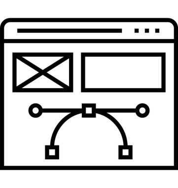   Tasarım Web sayfası vektör simgesi
