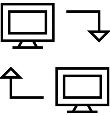 Veri paylaşımı vektör simgesi
