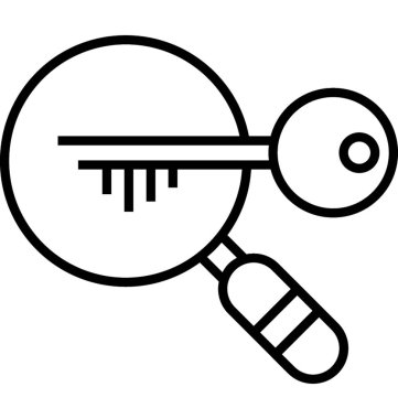 Anahtar kelime araştırma vektör simgesi