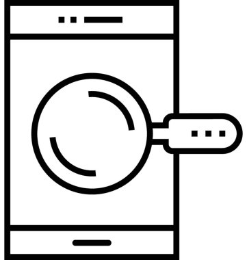 Mobil araştırma vektör simgesi